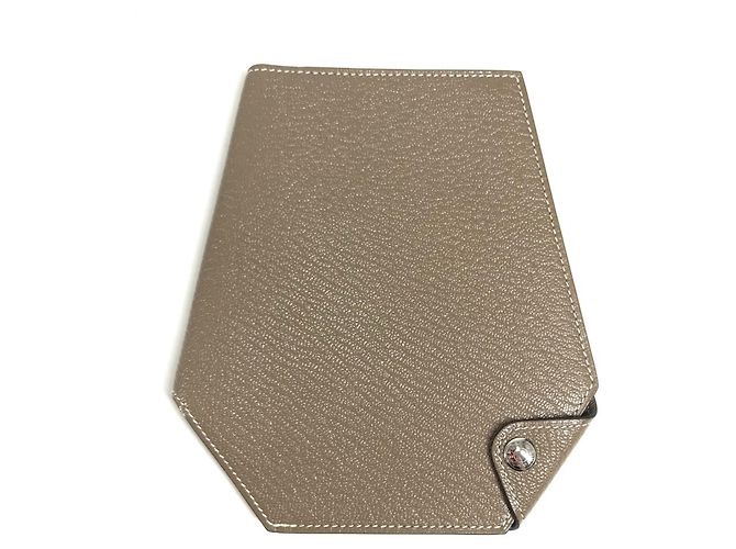 Hermès Hermes Clochette Compact Wallet Brown Taupe