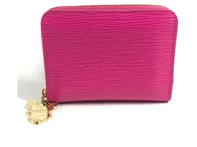 Monedero Zippy de piel Epi Louis Vuitton Rosa