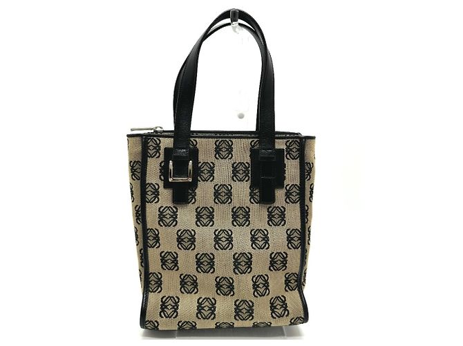Borsa Tote Loewe Anagram Nero Beige