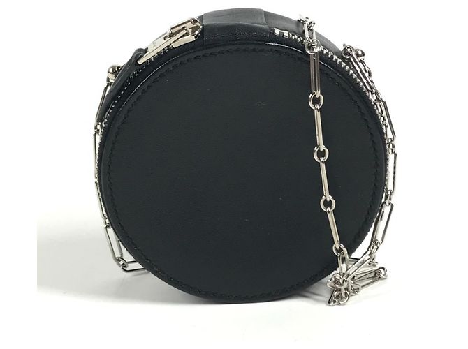 Hermès Bolsa de corrente transversal HERMES Villandry Micro Preto