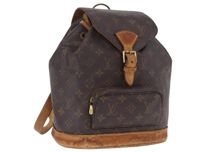 Mochila LOUIS VUITTON Monogram Montsouris MM M51136 LV Auth BA14665 Monograma
