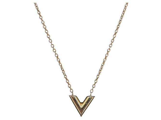 LOUIS VUITTON Collana Essential V Metallo Oro M61083 LV Auth bs36732 D'oro