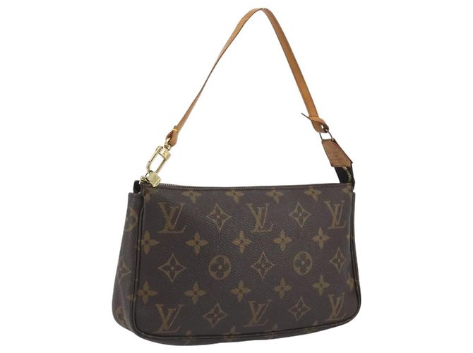 LOUIS VUITTON Mini Pochette Accessoires Accessory Pouch N41667 LV Auth 195032 Monogram