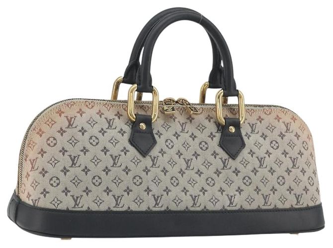 LOUIS VUITTON Monogram Mini Alma Ron Hand Bag Blue M92205 LV Auth 195406