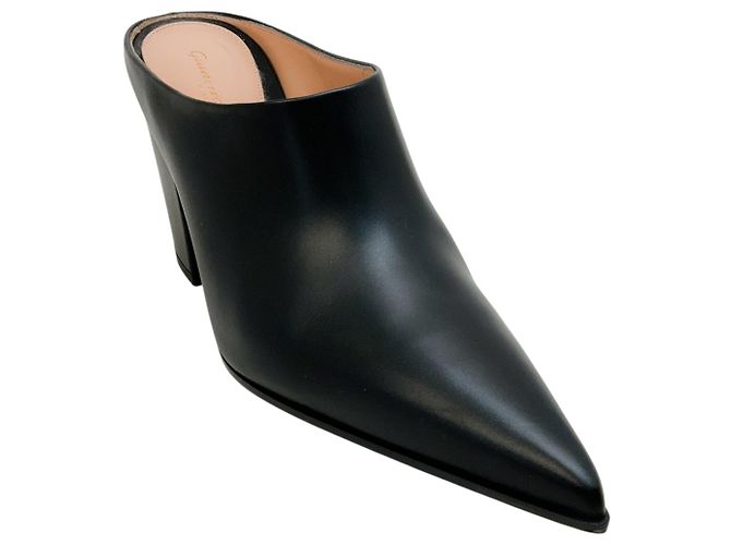 Mules Keinna in pelle nera Gianvito Rossi Nero