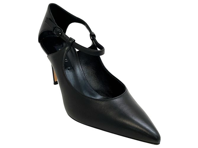 Décolleté Casadei Samurai Julia in pelle nera Nero