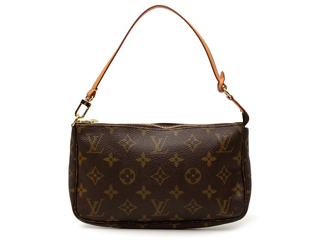 Borsa a tracolla Louis Vuitton Monogram Pochette Accessoires Marrone