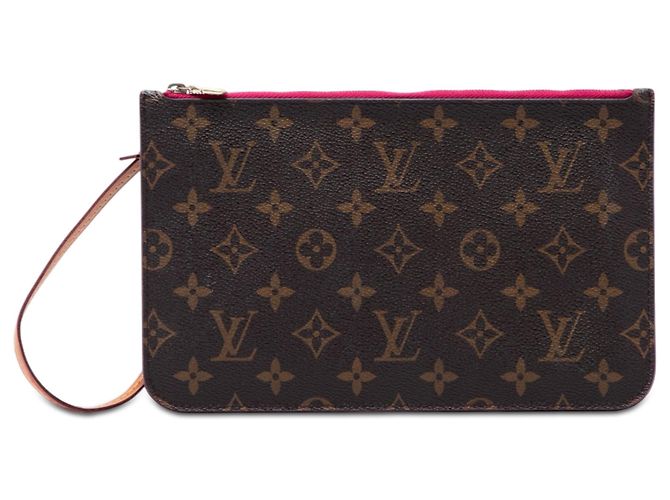 Brown Louis Vuitton Monogram Neverfull MM Pouch