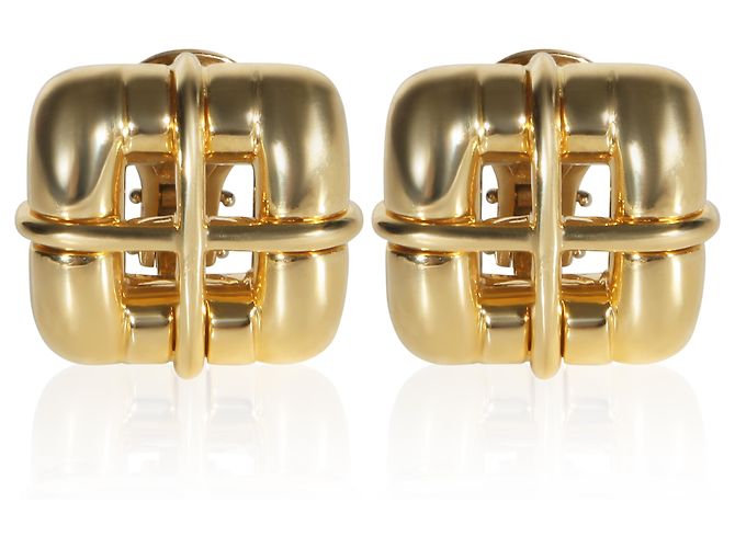 Orecchini Tiffany & Co. Biscayne quadrati in oro giallo