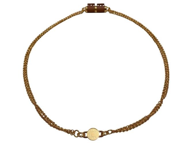 Hermès Colar HERMES Charnière PM em Ouro Dourado