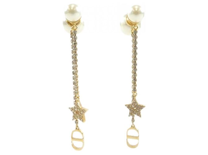 Christian Dior Tribal E1270TRICY Ohrringe Weiß Golden