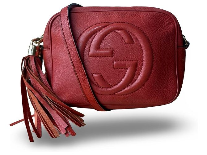 Borsa a tracolla Gucci Soho Rossa Arancione Rosso