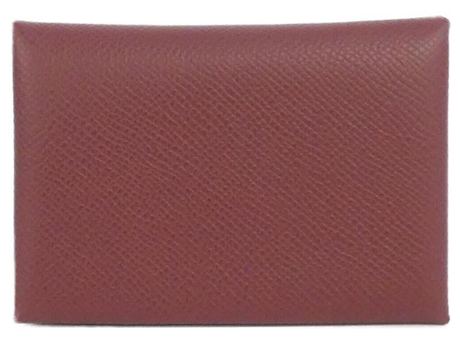 Hermès Hermes Calvi Duo Coin Case Red