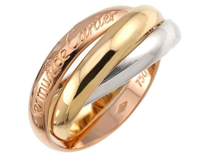 Anello Cartier Trinity in oro bianco oro giallo e oro rosa
