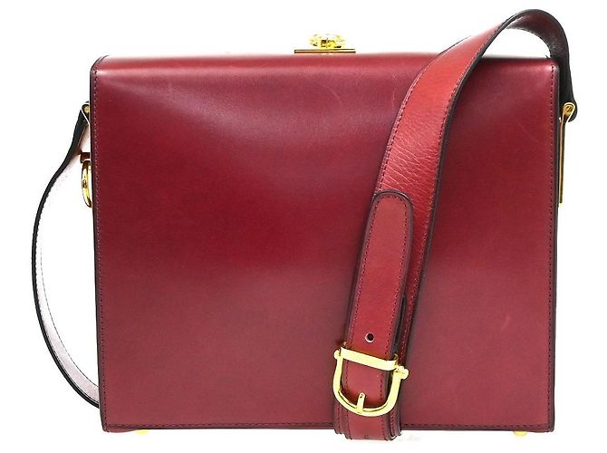 Céline Celine Vintage Leather Rosso
