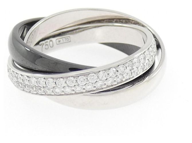 Anello Cartier Trinity Black & White Small