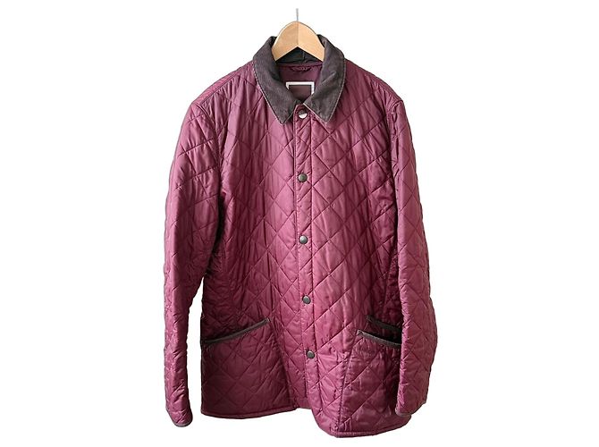 Barbour x Pantone Quilted Jacket Dark red