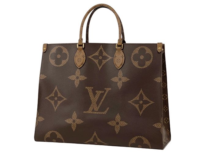 Borsa Tote Louis Vuitton OnTheGo GM Marrone