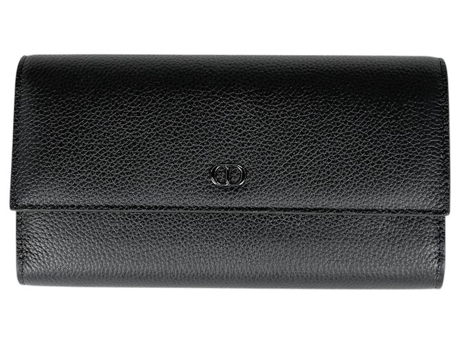 Cartera de solapa larga Christian Dior CD Icon Castaño