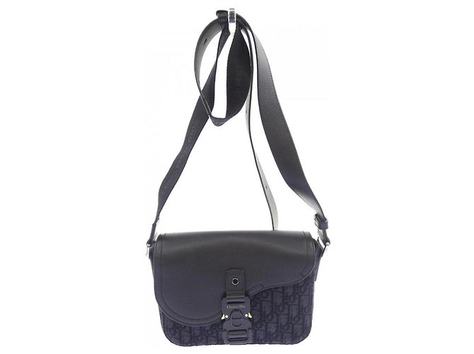 Borsa Messenger Christian Dior Saddle Flap Nero