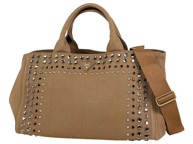 Borsa Tote Prada Canapa Marrone