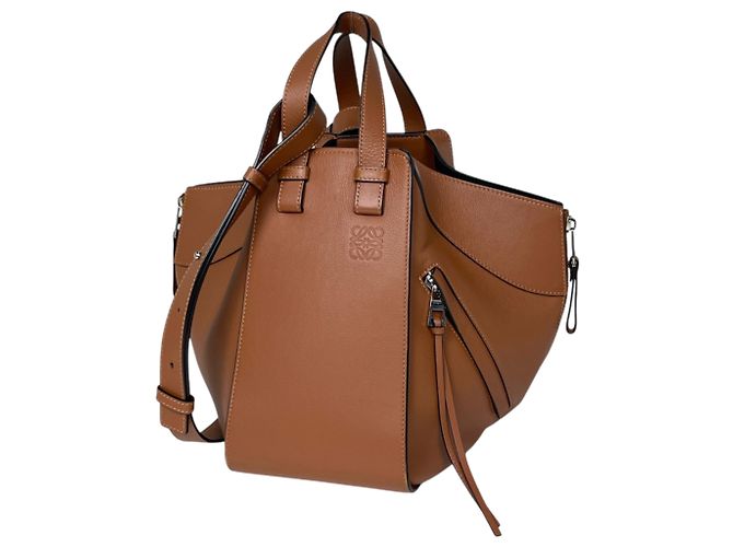 Bolsa Loewe Hammock Small Bolsa de mão em couro 2-Way Marrom