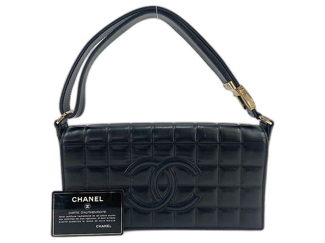 Borsa a tracolla Chanel Chocolate Bar - Black Nero