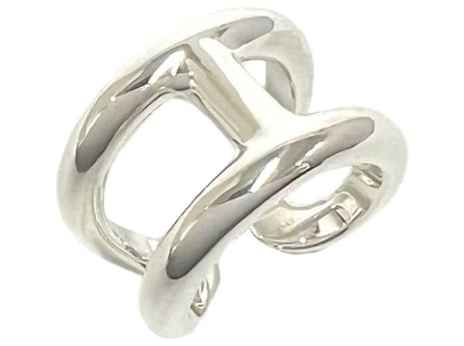 Ring Hermès Anillo banda Hermes Osmos GM Plata