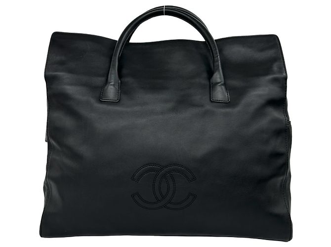 Borsa a mano in pelle Chanel Coco Mark Nero