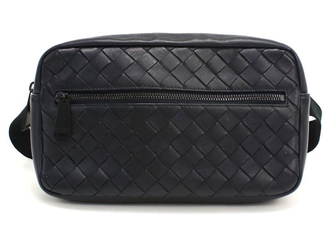 Borsa a tracolla Bottega Veneta da uomo, nera Nero