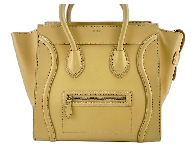 Céline Borsa Tote Celine Luggage Micro in Giallo