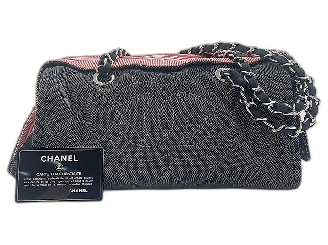 Bolso de hombro Chanel Cruise Line Navy Azul marino