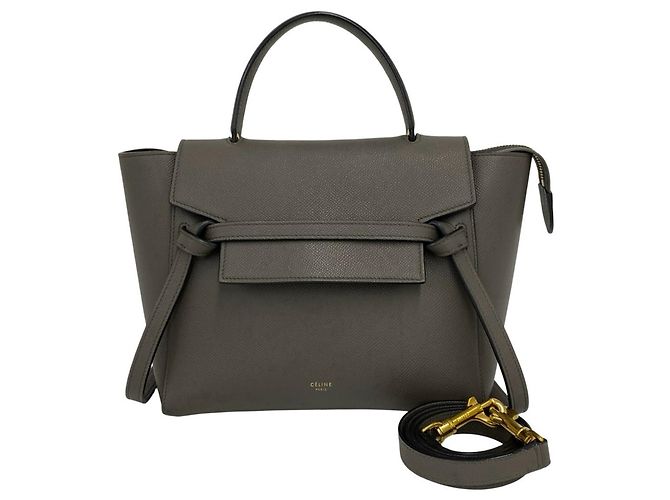 Céline Bolsa de mão Celine Belt Bag Micro em couro Marrom