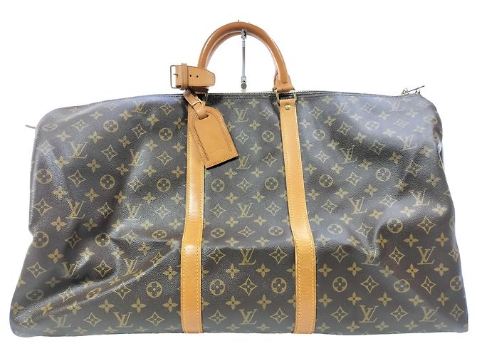 Louis Vuitton Keepall Monogram Canvas 60 Castaño