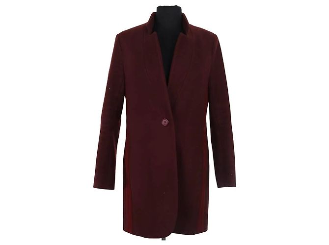 Maje Weinroter Mantel Bordeaux