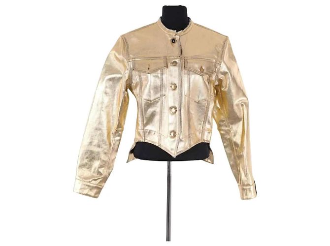 Giacca Louis Vuitton dorata in cotone D'oro