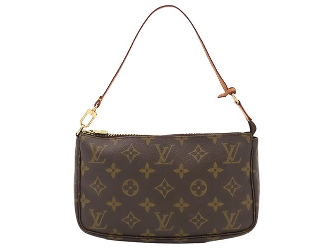 Borsa a tracolla Louis Vuitton Monogram Pochette Accessoires Marrone
