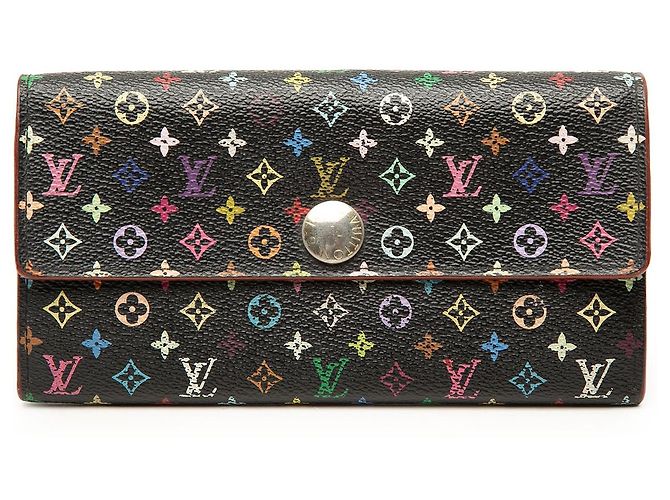 Black Louis Vuitton Monogram Multicolore Sarah Wallet Long Wallets