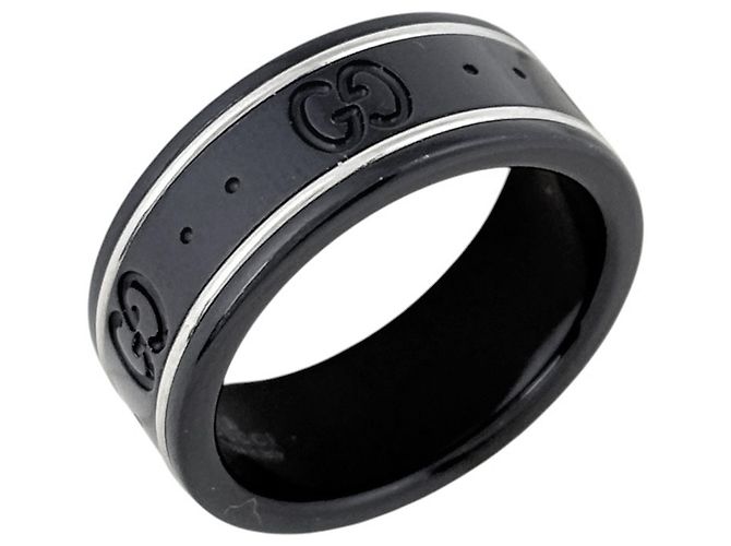 Gucci schmaler schwarzer Ring