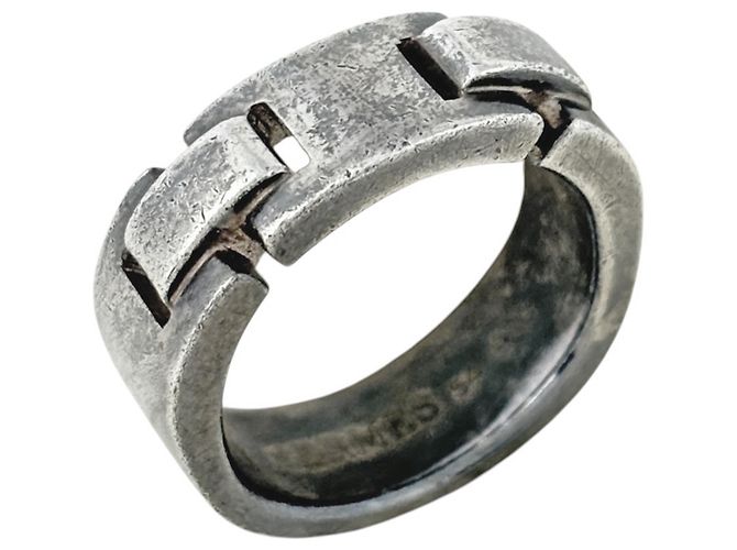 Ring Hermès Anello Hermes Hercules Luna Park Argento 