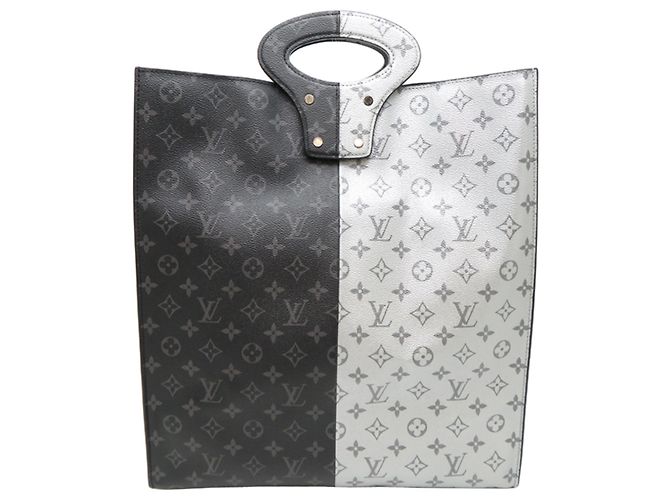 Louis Vuitton Monogram Eclipse Split Tote Noir Argenté