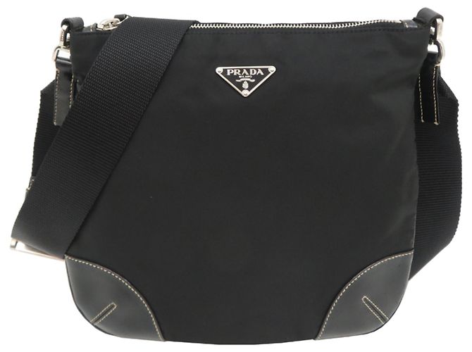 Borsa a tracolla Prada in nylon nero da donna