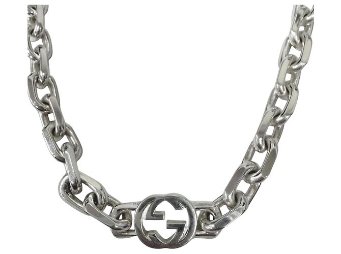 Collana a catena Gucci Interlocking G Argento