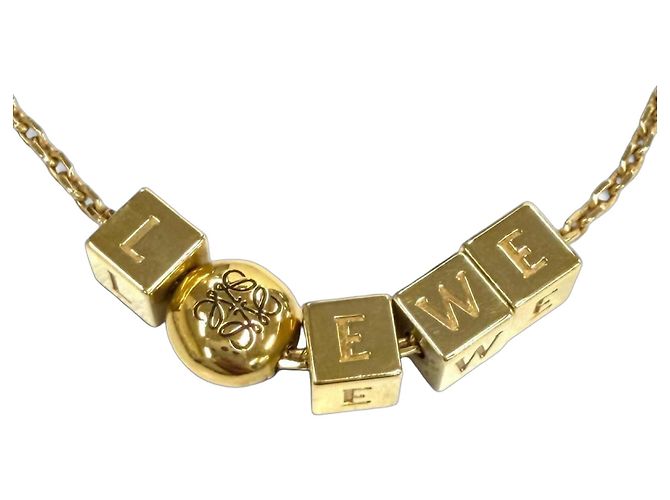 Loewe J698241X01 Pebble Cube Halskette Golden