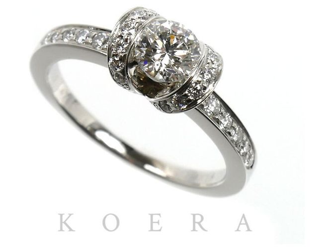 Tiffany & Co. Platinum Ribbon Engagement Ring 