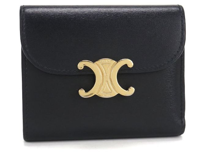 Céline Celine Tri-fold Wallet Black