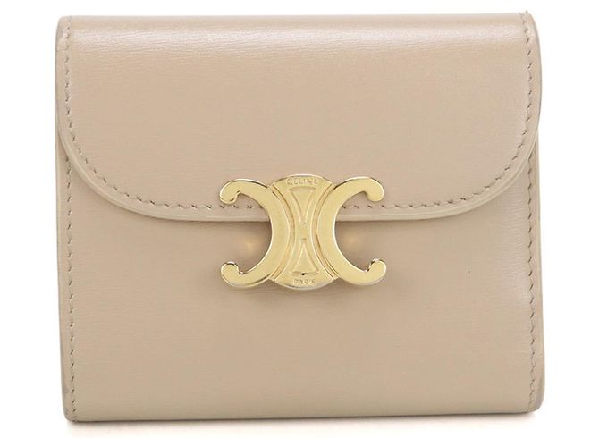 Edge Céline Cartera Tri-fold Celine Beige
