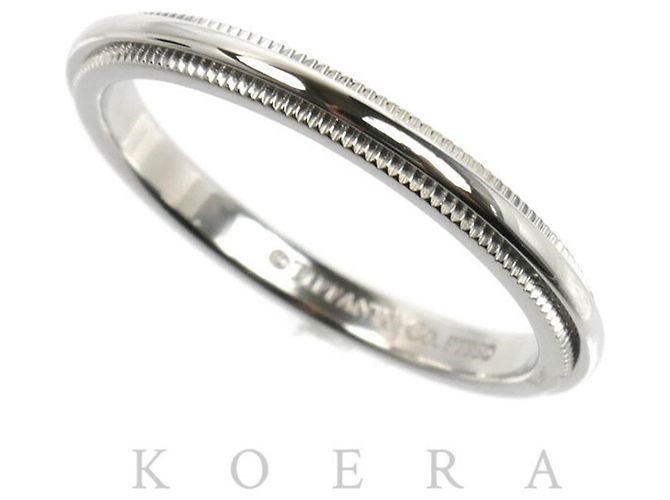 Anillo Alianza Milgrain de Platino Tiffany & Co.