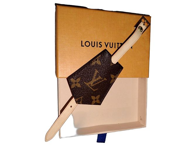 Étiquette de bagage Monogram Louis Vuitton Marron Monogramme