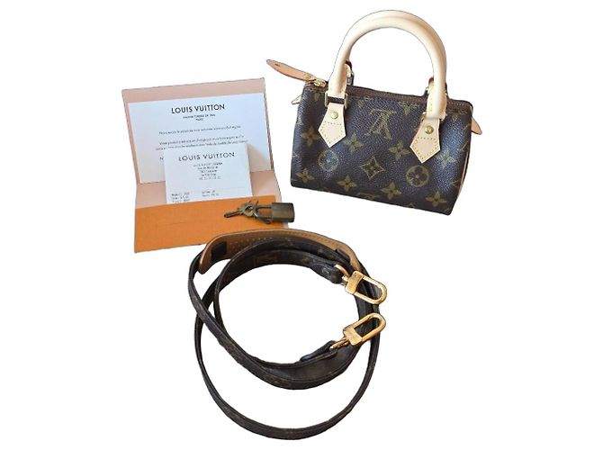 Louis Vuitton Mini Borsa Nano Speedy Monogram Canvas completamente rinnovata Marrone Monogramma
